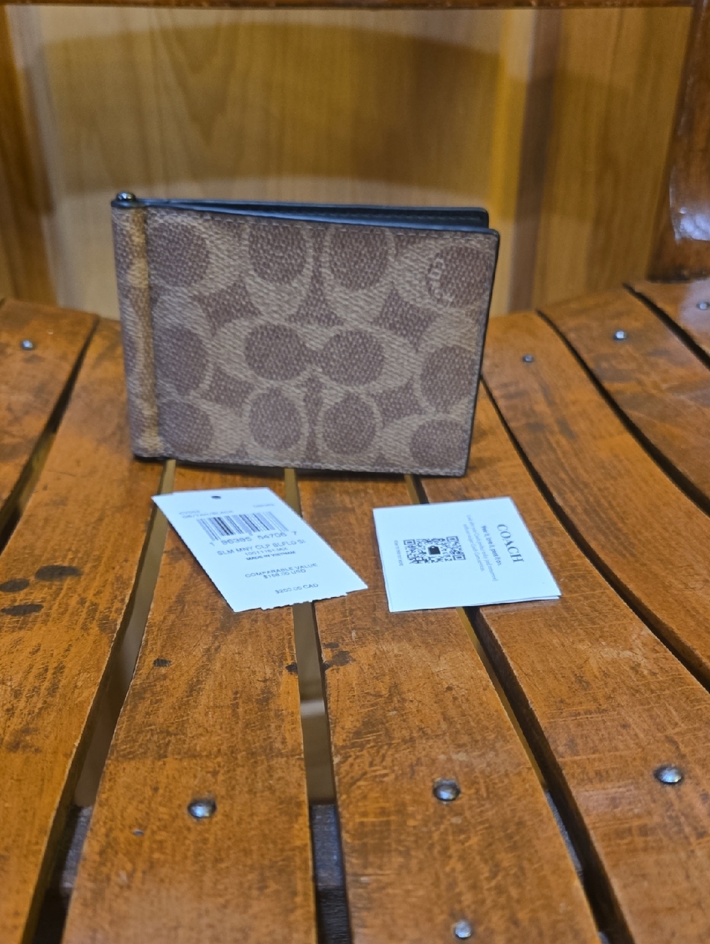 Coach Slim Money Clip Billfold Wallet